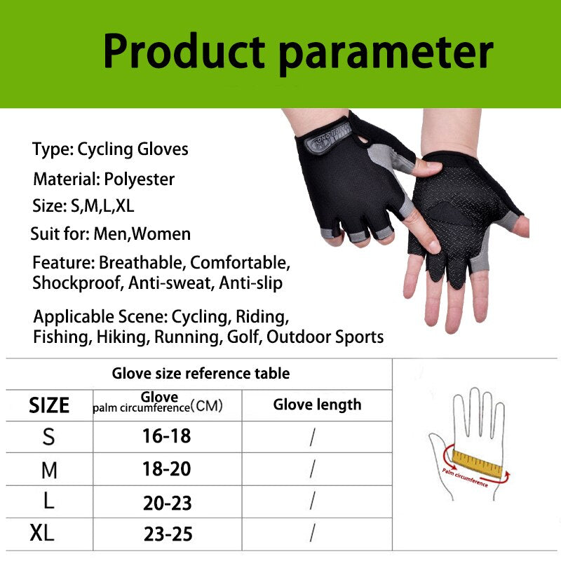 Luvas de ciclismo Antiderrapante Antissuor Antichoque